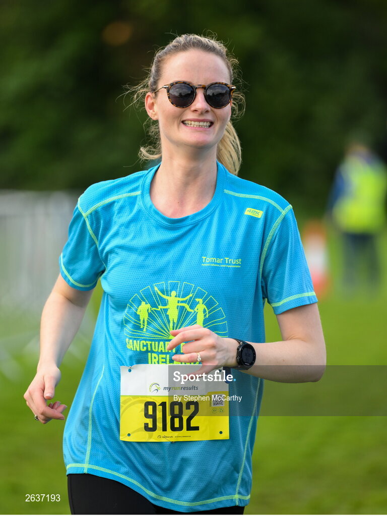 1 October 2023; Emma Finlay during the Permanent TSB Sanctuary Run 2023 at the Cross Country track of the Sport Ireland Campus in Dublin. The Permanent TSB Sanctuary Run on the Sport Ireland campus attracted nearly 1,000 participants including refugees from Direct Provision centres across Ireland, Ukrainian people in Dublin, locals and Irish Olympians. The event, to celebrate diversity and interculturalism in Ireland today, was run by the Sanctuary Runners’ organisation and supported by the Olympic Federation of Ireland and Athletics Ireland. Photo by Stephen McCarthy/Sportsfile