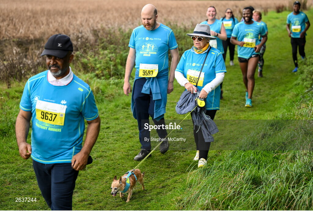 1 October 2023; Participants during the Permanent TSB Sanctuary Run 2023 at the Cross Country track of the Sport Ireland Campus in Dublin. The Permanent TSB Sanctuary Run on the Sport Ireland campus attracted nearly 1,000 participants including refugees from Direct Provision centres across Ireland, Ukrainian people in Dublin, locals and Irish Olympians. The event, to celebrate diversity and interculturalism in Ireland today, was run by the Sanctuary Runners’ organisation and supported by the Olympic Federation of Ireland and Athletics Ireland. Photo by Stephen McCarthy/Sportsfile