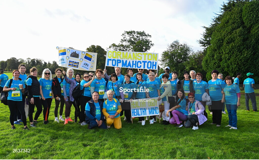 1 October 2023; Participants during the Permanent TSB Sanctuary Run 2023 at the Cross Country track of the Sport Ireland Campus in Dublin. The Permanent TSB Sanctuary Run on the Sport Ireland campus attracted nearly 1,000 participants including refugees from Direct Provision centres across Ireland, Ukrainian people in Dublin, locals and Irish Olympians. The event, to celebrate diversity and interculturalism in Ireland today, was run by the Sanctuary Runners’ organisation and supported by the Olympic Federation of Ireland and Athletics Ireland. Photo by Stephen McCarthy/Sportsfile