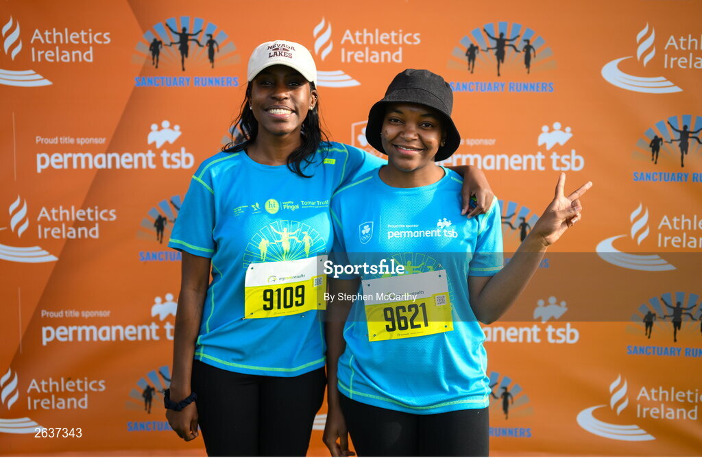 1 October 2023; Participants during the Permanent TSB Sanctuary Run 2023 at the Cross Country track of the Sport Ireland Campus in Dublin. The Permanent TSB Sanctuary Run on the Sport Ireland campus attracted nearly 1,000 participants including refugees from Direct Provision centres across Ireland, Ukrainian people in Dublin, locals and Irish Olympians. The event, to celebrate diversity and interculturalism in Ireland today, was run by the Sanctuary Runners’ organisation and supported by the Olympic Federation of Ireland and Athletics Ireland. Photo by Stephen McCarthy/Sportsfile