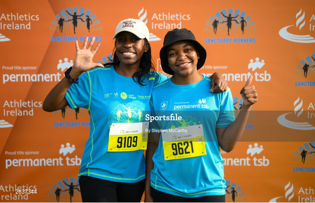 1 October 2023; Participants during the Permanent TSB Sanctuary Run 2023 at the Cross Country track of the Sport Ireland Campus in Dublin. The Permanent TSB Sanctuary Run on the Sport Ireland campus attracted nearly 1,000 participants including refugees from Direct Provision centres across Ireland, Ukrainian people in Dublin, locals and Irish Olympians. The event, to celebrate diversity and interculturalism in Ireland today, was run by the Sanctuary Runners’ organisation and supported by the Olympic Federation of Ireland and Athletics Ireland. Photo by Stephen McCarthy/Sportsfile