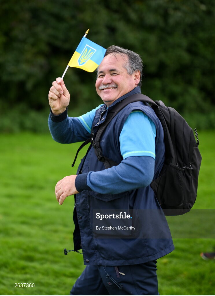 1 October 2023; A participant originally from Ukraine during the Permanent TSB Sanctuary Run 2023 at the Cross Country track of the Sport Ireland Campus in Dublin. The Permanent TSB Sanctuary Run on the Sport Ireland campus attracted nearly 1,000 participants including refugees from Direct Provision centres across Ireland, Ukrainian people in Dublin, locals and Irish Olympians. The event, to celebrate diversity and interculturalism in Ireland today, was run by the Sanctuary Runners’ organisation and supported by the Olympic Federation of Ireland and Athletics Ireland. Photo by Stephen McCarthy/Sportsfile
