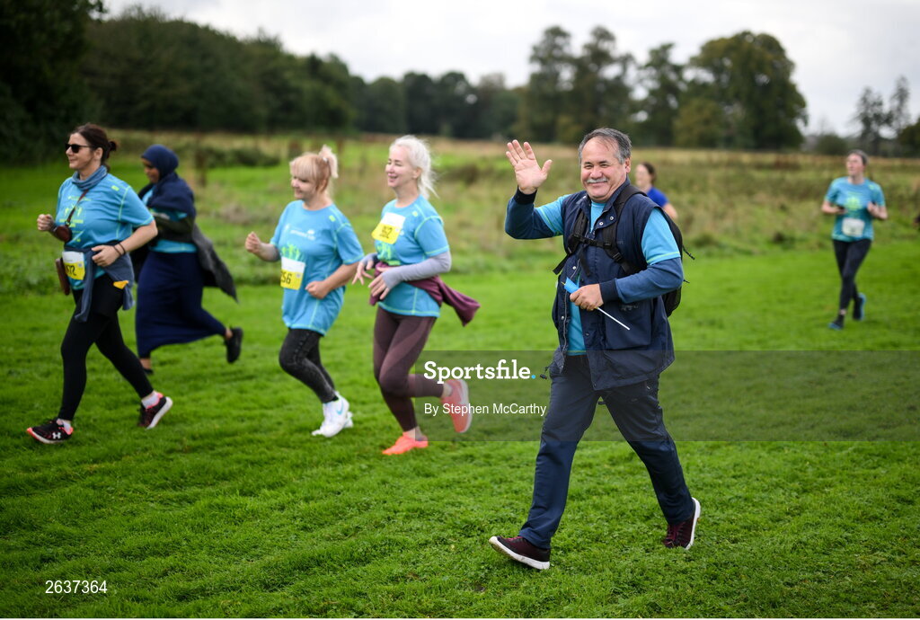 1 October 2023; Participants during the Permanent TSB Sanctuary Run 2023 at the Cross Country track of the Sport Ireland Campus in Dublin. The Permanent TSB Sanctuary Run on the Sport Ireland campus attracted nearly 1,000 participants including refugees from Direct Provision centres across Ireland, Ukrainian people in Dublin, locals and Irish Olympians. The event, to celebrate diversity and interculturalism in Ireland today, was run by the Sanctuary Runners’ organisation and supported by the Olympic Federation of Ireland and Athletics Ireland. Photo by Stephen McCarthy/Sportsfile