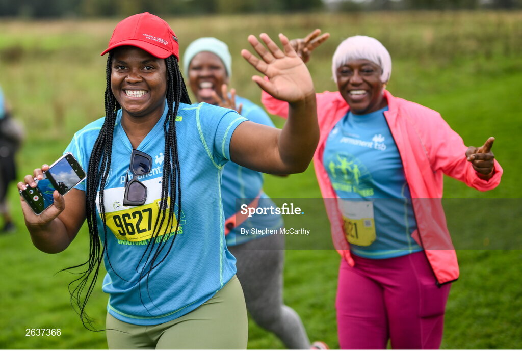1 October 2023; Participants during the Permanent TSB Sanctuary Run 2023 at the Cross Country track of the Sport Ireland Campus in Dublin. The Permanent TSB Sanctuary Run on the Sport Ireland campus attracted nearly 1,000 participants including refugees from Direct Provision centres across Ireland, Ukrainian people in Dublin, locals and Irish Olympians. The event, to celebrate diversity and interculturalism in Ireland today, was run by the Sanctuary Runners’ organisation and supported by the Olympic Federation of Ireland and Athletics Ireland. Photo by Stephen McCarthy/Sportsfile