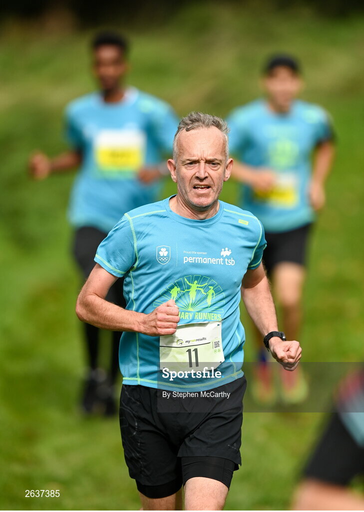 1 October 2023; Bob Armstrong during the Permanent TSB Sanctuary Run 2023 at the Cross Country track of the Sport Ireland Campus in Dublin. The Permanent TSB Sanctuary Run on the Sport Ireland campus attracted nearly 1,000 participants including refugees from Direct Provision centres across Ireland, Ukrainian people in Dublin, locals and Irish Olympians. The event, to celebrate diversity and interculturalism in Ireland today, was run by the Sanctuary Runners’ organisation and supported by the Olympic Federation of Ireland and Athletics Ireland. Photo by Stephen McCarthy/Sportsfile