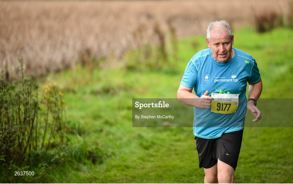 1 October 2023; Eamonn Fee during the Permanent TSB Sanctuary Run 2023 at the Cross Country track of the Sport Ireland Campus in Dublin. The Permanent TSB Sanctuary Run on the Sport Ireland campus attracted nearly 1,000 participants including refugees from Direct Provision centres across Ireland, Ukrainian people in Dublin, locals and Irish Olympians. The event, to celebrate diversity and interculturalism in Ireland today, was run by the Sanctuary Runners’ organisation and supported by the Olympic Federation of Ireland and Athletics Ireland. Photo by Stephen McCarthy/Sportsfile