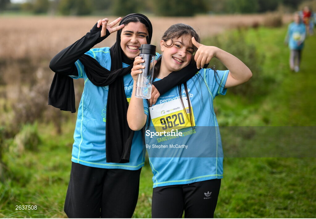 1 October 2023; Participants during the Permanent TSB Sanctuary Run 2023 at the Cross Country track of the Sport Ireland Campus in Dublin. The Permanent TSB Sanctuary Run on the Sport Ireland campus attracted nearly 1,000 participants including refugees from Direct Provision centres across Ireland, Ukrainian people in Dublin, locals and Irish Olympians. The event, to celebrate diversity and interculturalism in Ireland today, was run by the Sanctuary Runners’ organisation and supported by the Olympic Federation of Ireland and Athletics Ireland. Photo by Stephen McCarthy/Sportsfile
