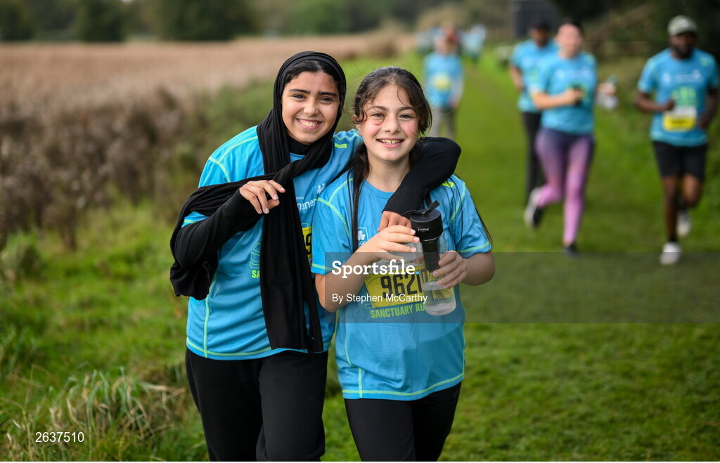 1 October 2023; Participants during the Permanent TSB Sanctuary Run 2023 at the Cross Country track of the Sport Ireland Campus in Dublin. The Permanent TSB Sanctuary Run on the Sport Ireland campus attracted nearly 1,000 participants including refugees from Direct Provision centres across Ireland, Ukrainian people in Dublin, locals and Irish Olympians. The event, to celebrate diversity and interculturalism in Ireland today, was run by the Sanctuary Runners’ organisation and supported by the Olympic Federation of Ireland and Athletics Ireland. Photo by Stephen McCarthy/Sportsfile