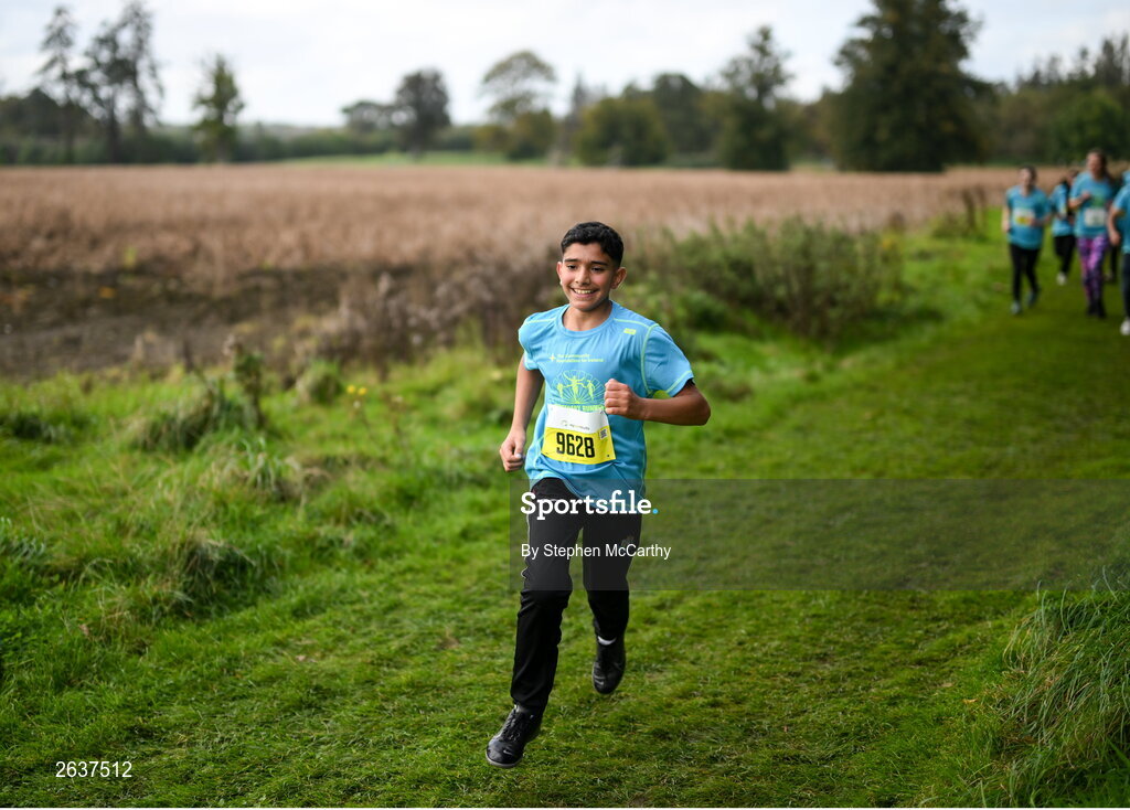 1 October 2023; A participant during the Permanent TSB Sanctuary Run 2023 at the Cross Country track of the Sport Ireland Campus in Dublin. The Permanent TSB Sanctuary Run on the Sport Ireland campus attracted nearly 1,000 participants including refugees from Direct Provision centres across Ireland, Ukrainian people in Dublin, locals and Irish Olympians. The event, to celebrate diversity and interculturalism in Ireland today, was run by the Sanctuary Runners’ organisation and supported by the Olympic Federation of Ireland and Athletics Ireland. Photo by Stephen McCarthy/Sportsfile