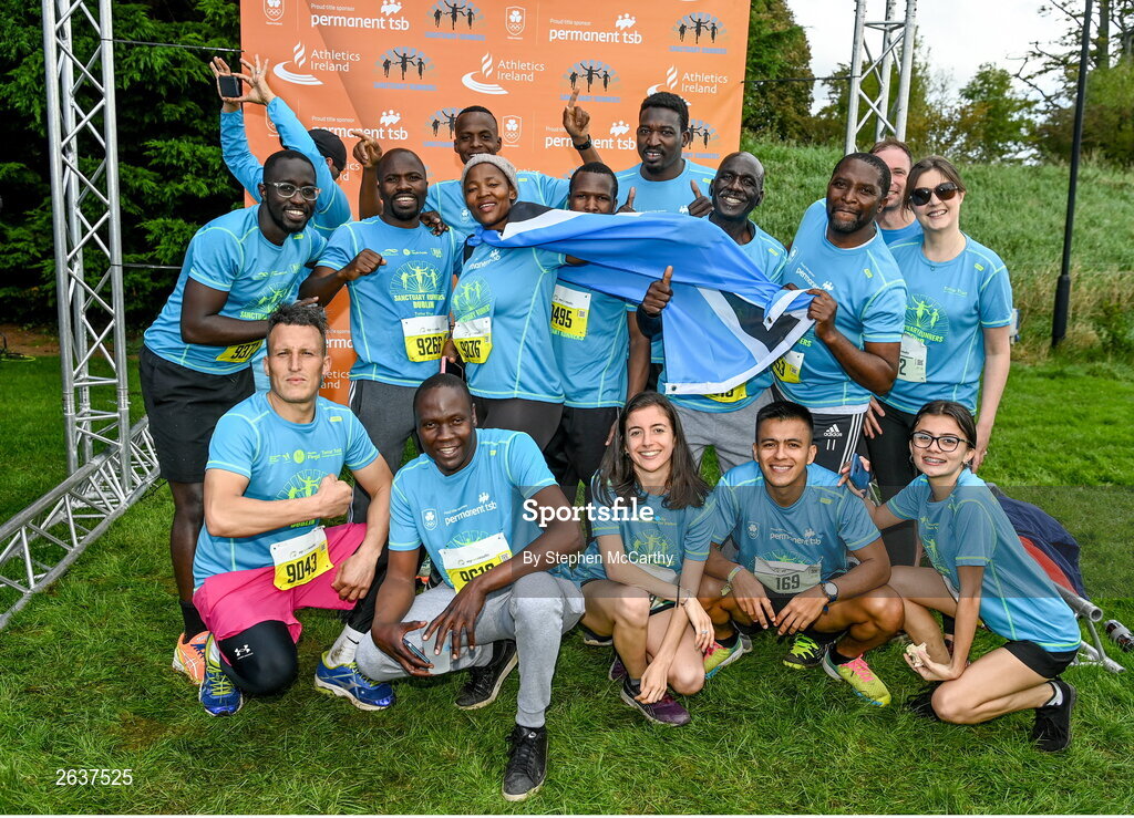 1 October 2023; Participants during the Permanent TSB Sanctuary Run 2023 at the Cross Country track of the Sport Ireland Campus in Dublin. The Permanent TSB Sanctuary Run on the Sport Ireland campus attracted nearly 1,000 participants including refugees from Direct Provision centres across Ireland, Ukrainian people in Dublin, locals and Irish Olympians. The event, to celebrate diversity and interculturalism in Ireland today, was run by the Sanctuary Runners’ organisation and supported by the Olympic Federation of Ireland and Athletics Ireland. Photo by Stephen McCarthy/Sportsfile