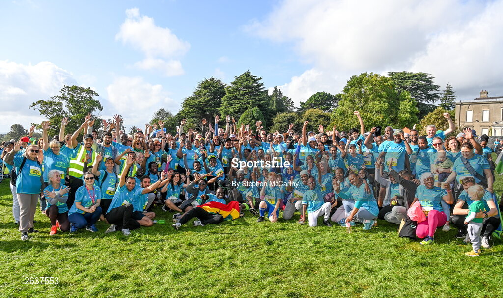 1 October 2023; Participants during the Permanent TSB Sanctuary Run 2023 at the Cross Country track of the Sport Ireland Campus in Dublin. The Permanent TSB Sanctuary Run on the Sport Ireland campus attracted nearly 1,000 participants including refugees from Direct Provision centres across Ireland, Ukrainian people in Dublin, locals and Irish Olympians. The event, to celebrate diversity and interculturalism in Ireland today, was run by the Sanctuary Runners’ organisation and supported by the Olympic Federation of Ireland and Athletics Ireland. Photo by Stephen McCarthy/Sportsfile