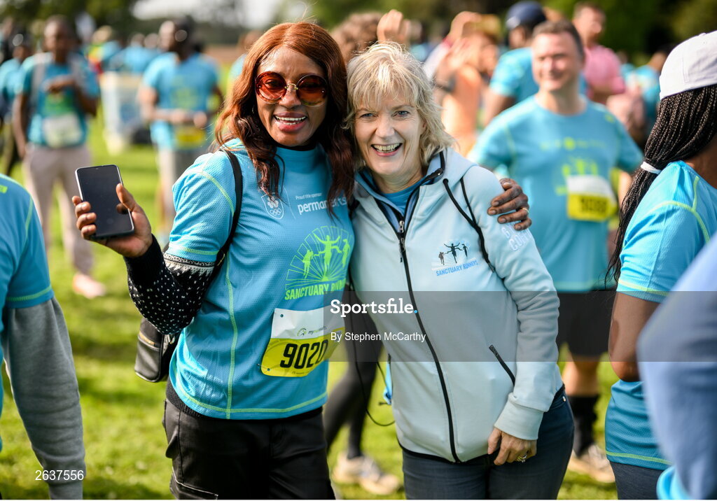 1 October 2023; Participants during the Permanent TSB Sanctuary Run 2023 at the Cross Country track of the Sport Ireland Campus in Dublin. The Permanent TSB Sanctuary Run on the Sport Ireland campus attracted nearly 1,000 participants including refugees from Direct Provision centres across Ireland, Ukrainian people in Dublin, locals and Irish Olympians. The event, to celebrate diversity and interculturalism in Ireland today, was run by the Sanctuary Runners’ organisation and supported by the Olympic Federation of Ireland and Athletics Ireland. Photo by Stephen McCarthy/Sportsfile