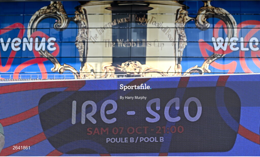 7 October 2023; A general view outside the stadium before the 2023 Rugby World Cup Pool B match between Ireland and Scotland at the Stade de France in Paris, France. Photo by Harry Murphy/Sportsfile