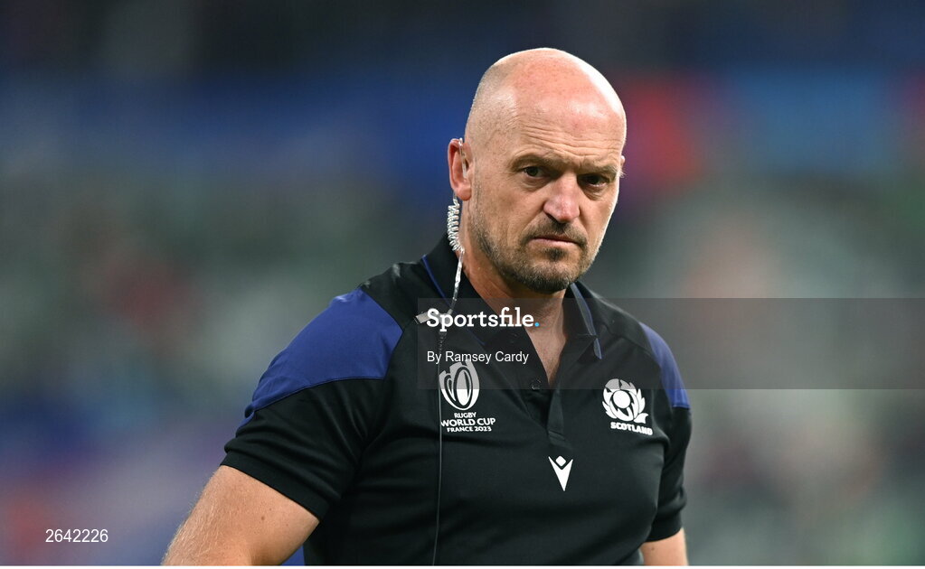 7 October 2023; Scotland head coach Gregor Townsend before the 2023 Rugby World Cup Pool B match between Ireland and Scotland at the Stade de France in Paris, France. Photo by Ramsey Cardy/Sportsfile