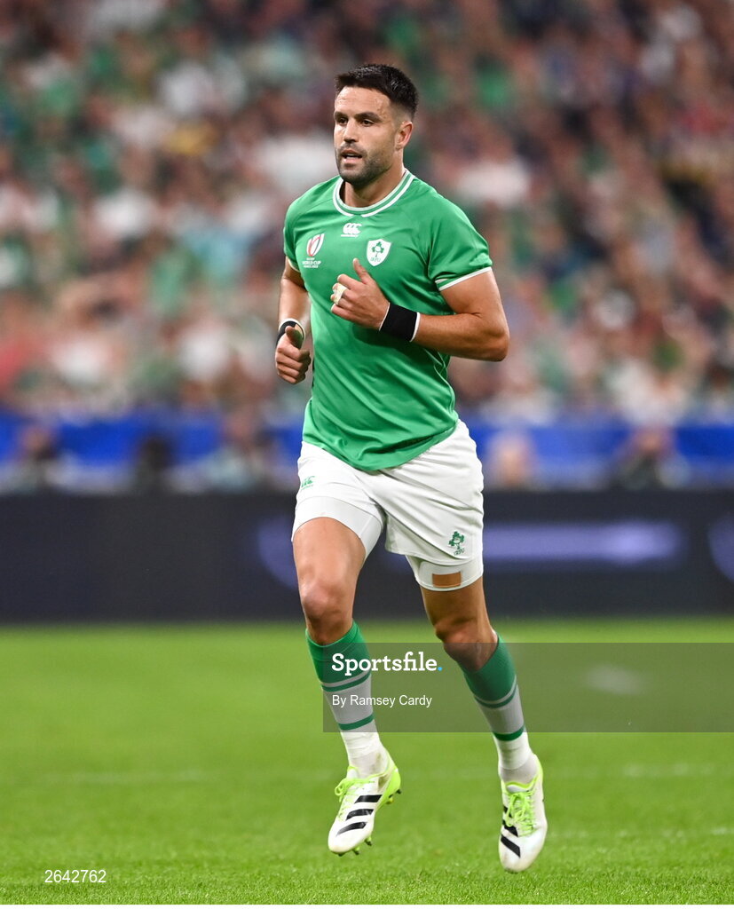7 October 2023; Conor Murray of Ireland during the 2023 Rugby World Cup Pool B match between Ireland and Scotland at the Stade de France in Paris, France. Photo by Ramsey Cardy/Sportsfile