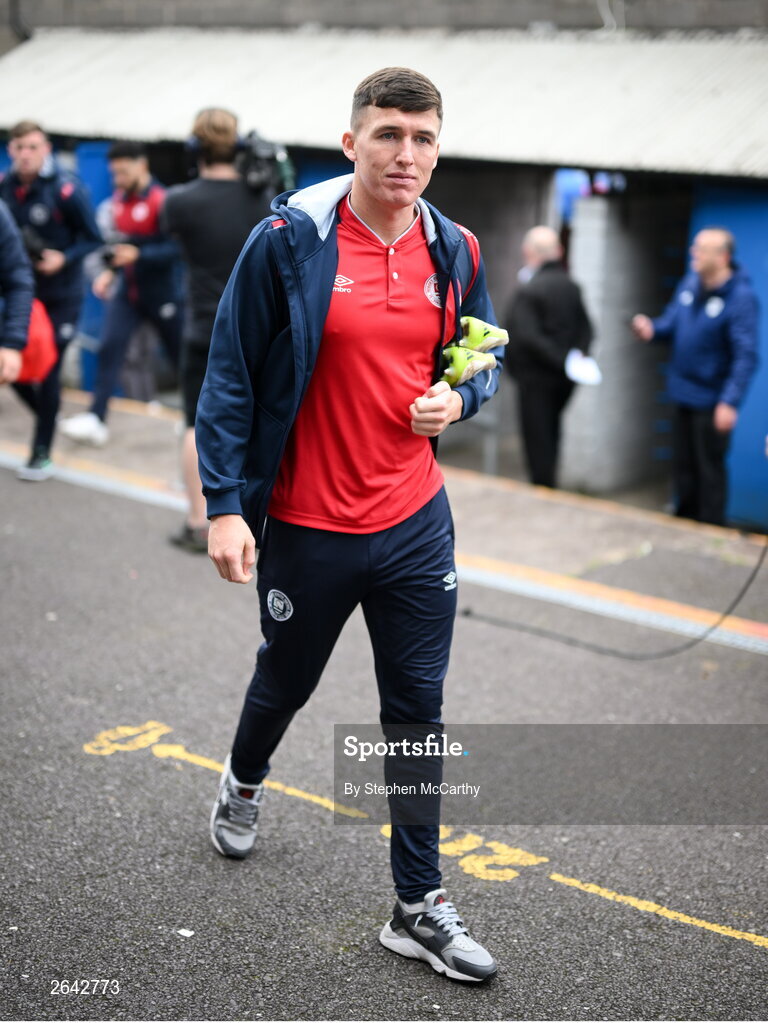 8 October 2023; Joe Redmond of St Patrick's Athletic before the Sports Direct Men’s FAI Cup semi-final match between Cork City and St Patrick's Athletic at Turner’s Cross in Cork. Photo by Stephen McCarthy/Sportsfile