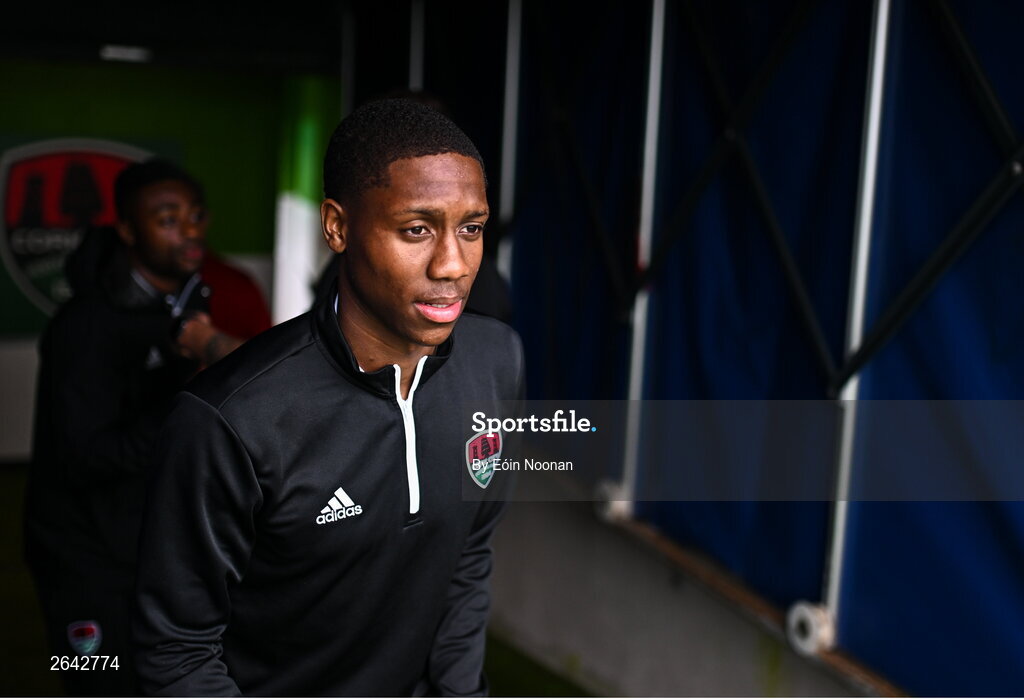 8 October 2023; Malik Dijksteel of Cork City before the Sports Direct Men’s FAI Cup semi-final match between Cork City and St Patrick's Athletic at Turner’s Cross in Cork. Photo by Eóin Noonan/Sportsfile