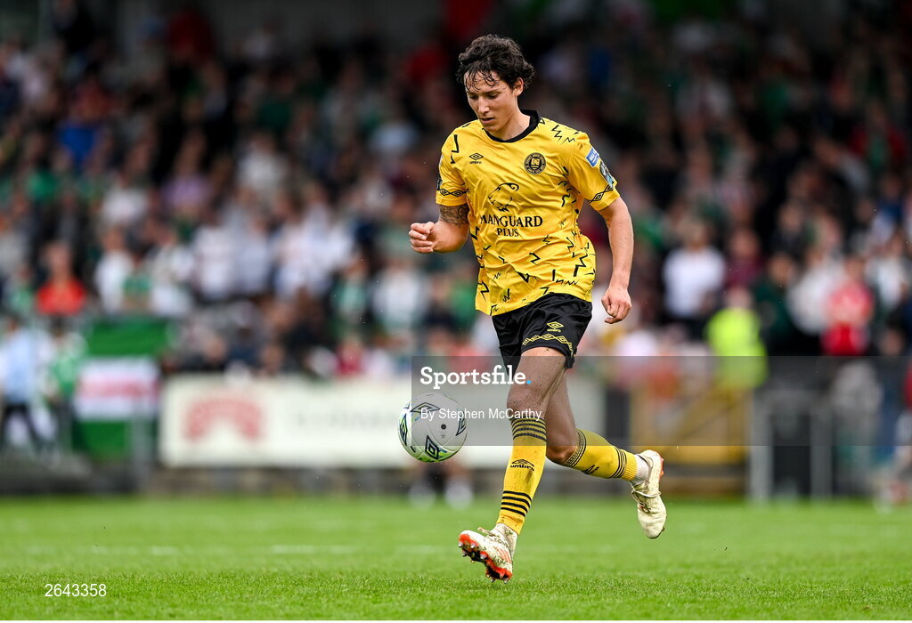 8 October 2023; David Norman of St Patrick's Athletic during the Sports Direct Men’s FAI Cup semi-final match between Cork City and St Patrick's Athletic at Turner’s Cross in Cork. Photo by Stephen McCarthy/Sportsfile