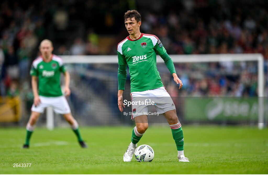 8 October 2023; Andrii Kravchuk of Cork City during the Sports Direct Men’s FAI Cup semi-final match between Cork City and St Patrick's Athletic at Turner’s Cross in Cork. Photo by Stephen McCarthy/Sportsfile