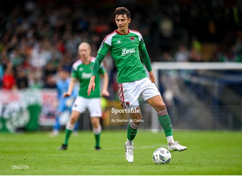 8 October 2023; Andrii Kravchuk of Cork City during the Sports Direct Men’s FAI Cup semi-final match between Cork City and St Patrick's Athletic at Turner’s Cross in Cork. Photo by Stephen McCarthy/Sportsfile