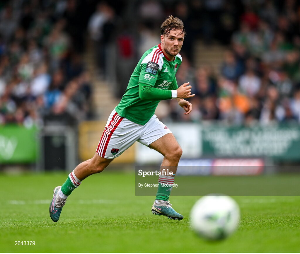 8 October 2023; Ben Worman of Cork City during the Sports Direct Men’s FAI Cup semi-final match between Cork City and St Patrick's Athletic at Turner’s Cross in Cork. Photo by Stephen McCarthy/Sportsfile