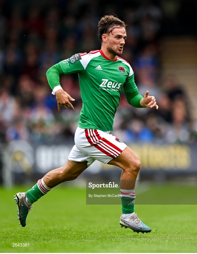 8 October 2023; Ben Worman of Cork City during the Sports Direct Men’s FAI Cup semi-final match between Cork City and St Patrick's Athletic at Turner’s Cross in Cork. Photo by Stephen McCarthy/Sportsfile