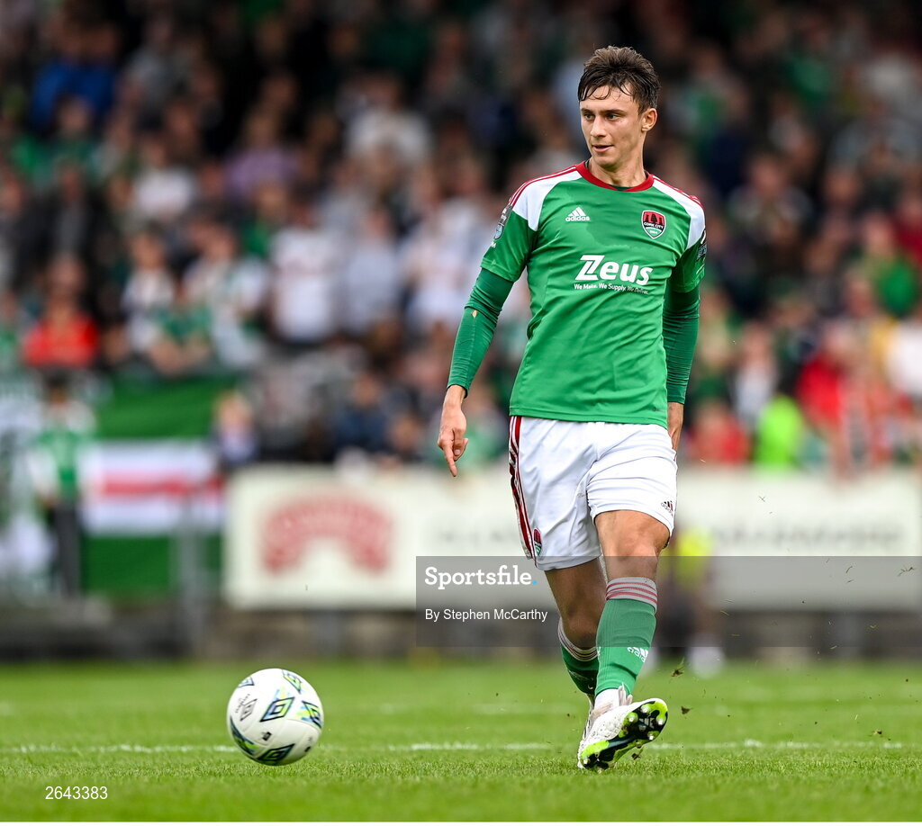 8 October 2023; Andrii Kravchuk of Cork City during the Sports Direct Men’s FAI Cup semi-final match between Cork City and St Patrick's Athletic at Turner’s Cross in Cork. Photo by Stephen McCarthy/Sportsfile