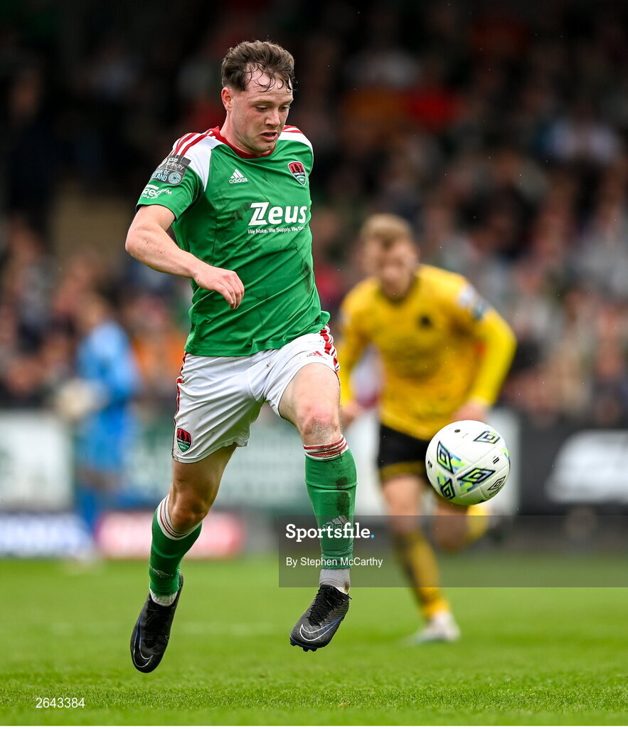8 October 2023; Cian Murphy of Cork City during the Sports Direct Men’s FAI Cup semi-final match between Cork City and St Patrick's Athletic at Turner’s Cross in Cork. Photo by Stephen McCarthy/Sportsfile