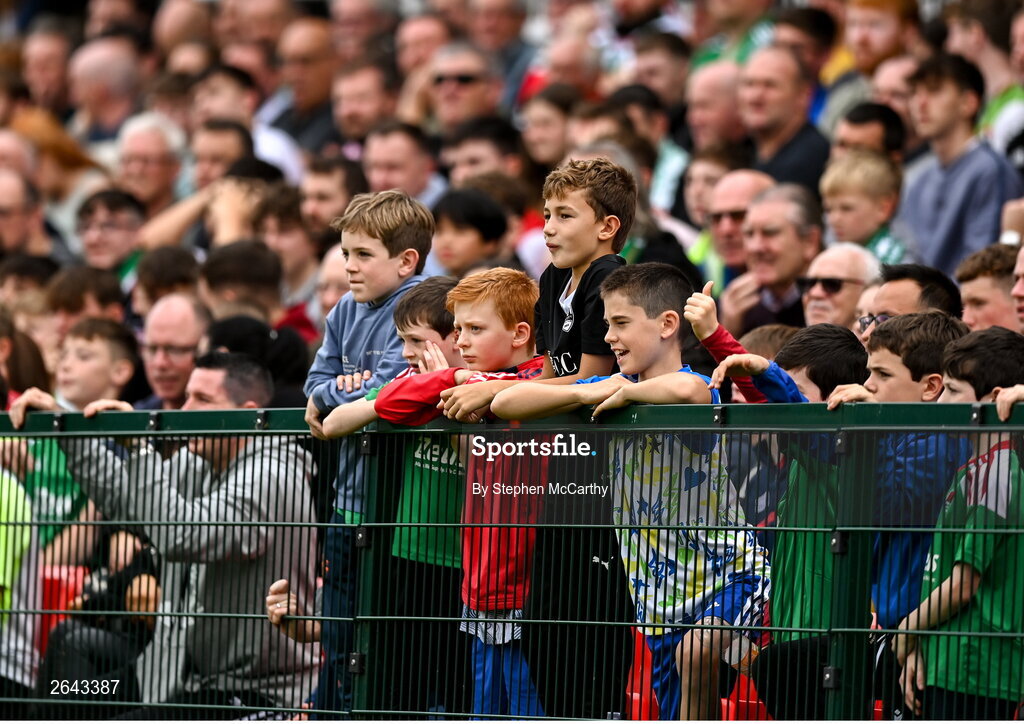 8 October 2023; Supporters during the Sports Direct Men’s FAI Cup semi-final match between Cork City and St Patrick's Athletic at Turner’s Cross in Cork. Photo by Stephen McCarthy/Sportsfile