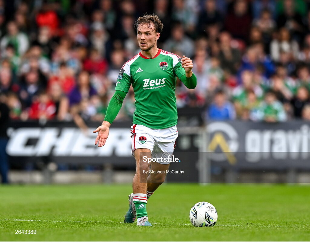 8 October 2023; Ben Worman of Cork City during the Sports Direct Men’s FAI Cup semi-final match between Cork City and St Patrick's Athletic at Turner’s Cross in Cork. Photo by Stephen McCarthy/Sportsfile