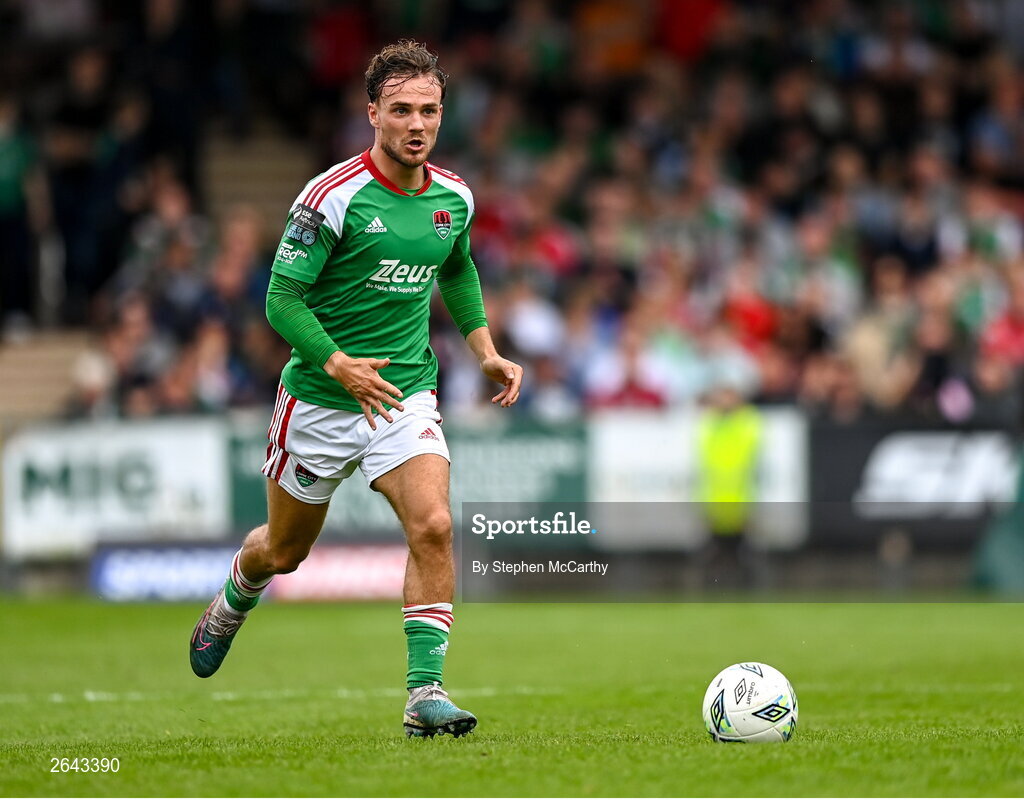 8 October 2023; Ben Worman of Cork City during the Sports Direct Men’s FAI Cup semi-final match between Cork City and St Patrick's Athletic at Turner’s Cross in Cork. Photo by Stephen McCarthy/Sportsfile