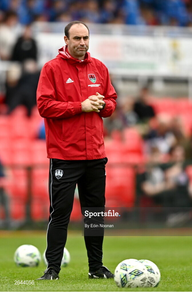 8 October 2023; Cork City coach Dan Murray during the Sports Direct Men’s FAI Cup semi-final match between Cork City and St Patrick's Athletic at Turner’s Cross in Cork. Photo by Eóin Noonan/Sportsfile