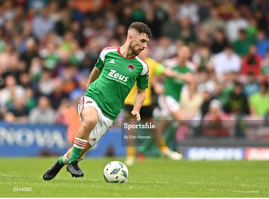 8 October 2023; Aaron Bolger of Cork City during the Sports Direct Men’s FAI Cup semi-final match between Cork City and St Patrick's Athletic at Turner’s Cross in Cork. Photo by Eóin Noonan/Sportsfile