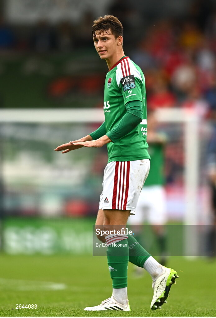 8 October 2023; Andrii Kravchuk of Cork City during the Sports Direct Men’s FAI Cup semi-final match between Cork City and St Patrick's Athletic at Turner’s Cross in Cork. Photo by Eóin Noonan/Sportsfile