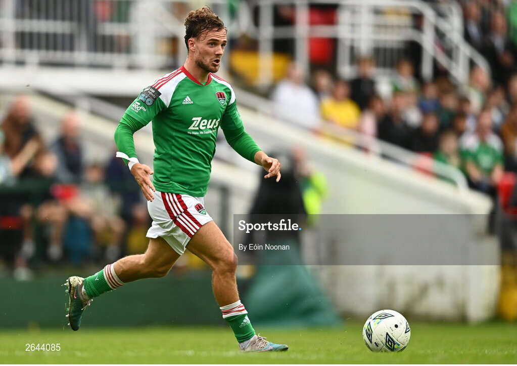 8 October 2023; Ben Worman of Cork City during the Sports Direct Men’s FAI Cup semi-final match between Cork City and St Patrick's Athletic at Turner’s Cross in Cork. Photo by Eóin Noonan/Sportsfile