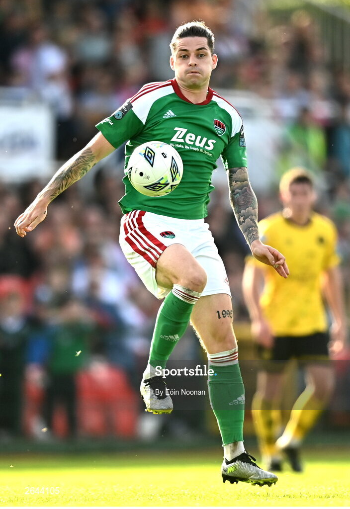 8 October 2023; Ruairi Keating of Cork City during the Sports Direct Men’s FAI Cup semi-final match between Cork City and St Patrick's Athletic at Turner’s Cross in Cork. Photo by Eóin Noonan/Sportsfile