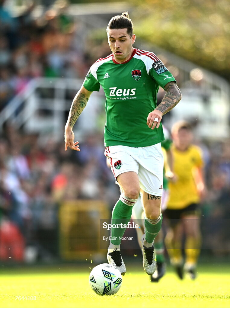 8 October 2023; Ruairi Keating of Cork City during the Sports Direct Men’s FAI Cup semi-final match between Cork City and St Patrick's Athletic at Turner’s Cross in Cork. Photo by Eóin Noonan/Sportsfile