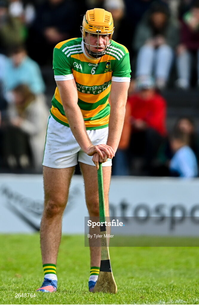 15 October 2023; Bill Hughes of Bennettsbridge reacts after his side's defeat in the Kilkenny County Senior Club Hurling Championship semi-final match between O'Loughlin Gaels and Bennettsbridge at UPMC Nowlan Park in Kilkenny. Photo by Tyler Miller/Sportsfile