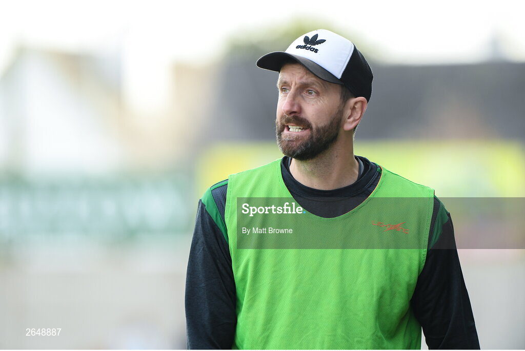 15 October 2023; Portlaoise manager Kevin Fitzpatrick during the Laois County Senior Club Football Championship final match between St Joseph's and Portlaoise at Laois Hire O'Moore Park in Portlaoise, Laois. Photo by Matt Browne/Sportsfile