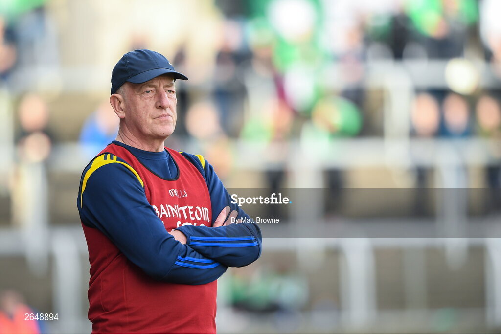 15 October 2023; St Joseph's manager Mickl Dempsey during the Laois County Senior Club Football Championship final match between St Joseph's and Portlaoise at Laois Hire O'Moore Park in Portlaoise, Laois. Photo by Matt Browne/Sportsfile