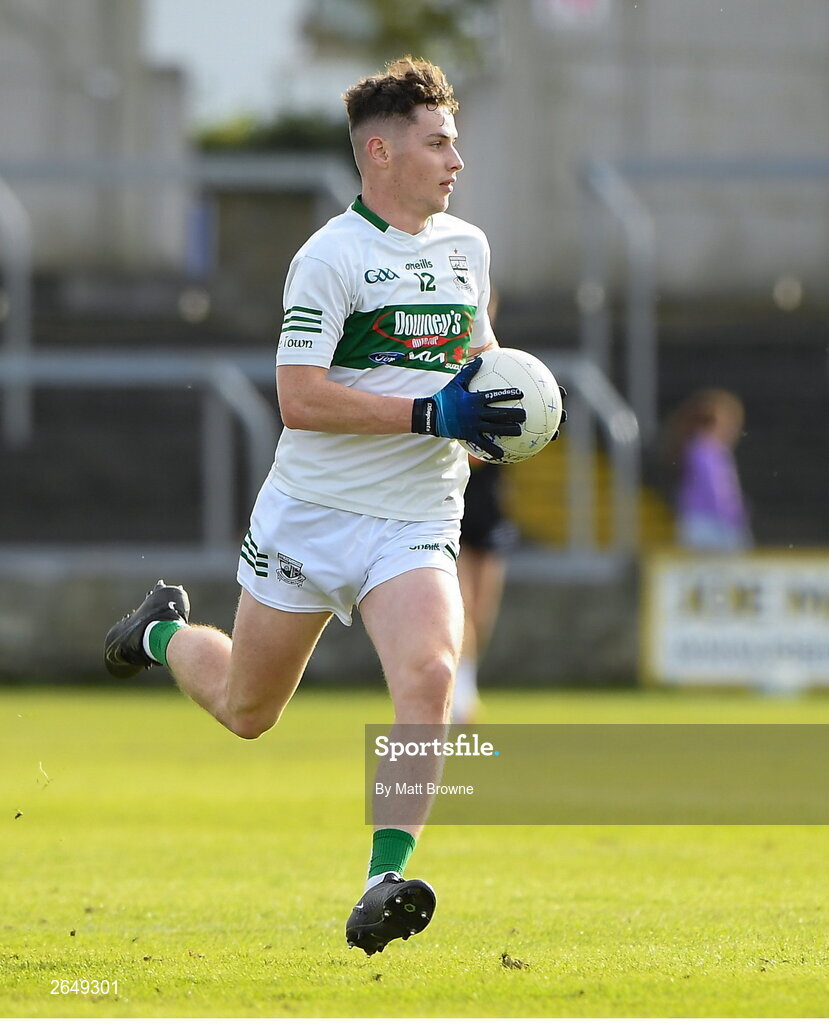 15 October 2023; Conor Raggett of Portlaoise during the Laois County Senior Club Football Championship final match between St Joseph's and Portlaoise at Laois Hire O'Moore Park in Portlaoise, Laois. Photo by Matt Browne/Sportsfile