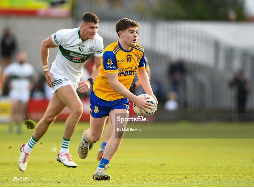 15 October 2023; Oisin Hooney of St Joseph's in action against Portlaoise during the Laois County Senior Club Football Championship final match between St Joseph's and Portlaoise at Laois Hire O'Moore Park in Portlaoise, Laois. Photo by Matt Browne/Sportsfile