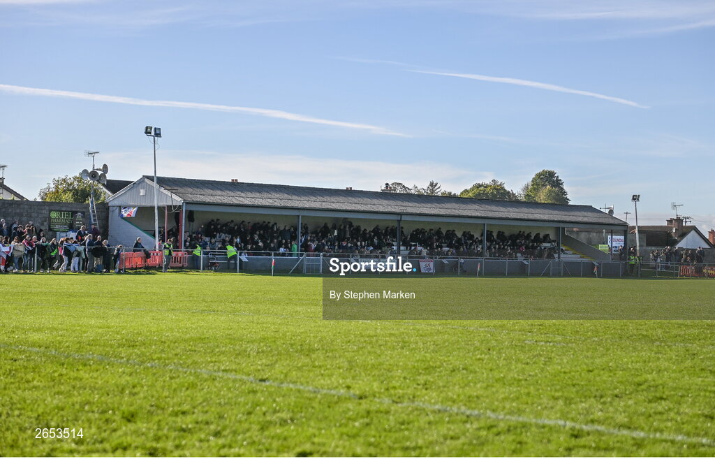 22 October 2023; A general view of Pairc Naomh Bríd before the Louth County Senior Club Football Championship final between Ardee St Mary's and Naomh Mairtin at Pairc Naomh Bríd in Dowdallshill, Louth. Photo by Stephen Marken/Sportsfile