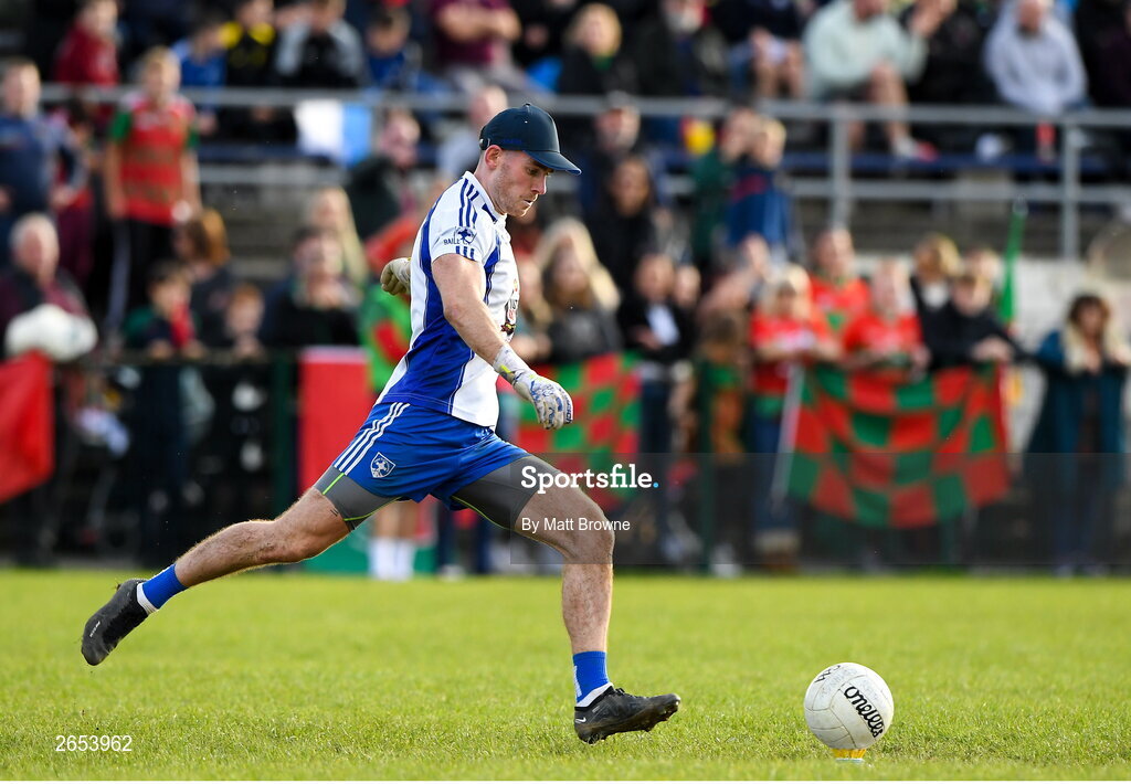 22 October 2023; Rob Gilligan of Blessington during the Wicklow County Senior Club Football Championship final between Blessington and Rathnew at Echelon Park in Aughrim, Wicklow. Photo by Matt Browne/Sportsfile