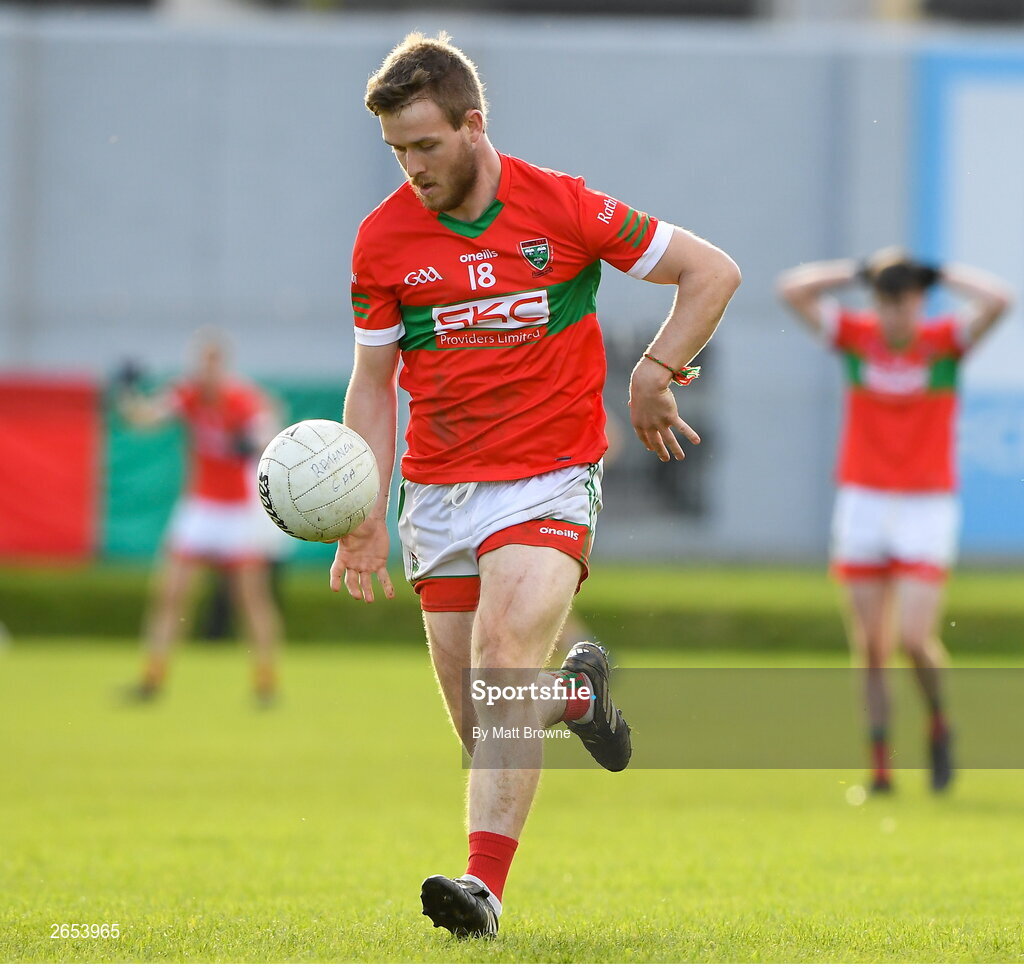 22 October 2023; Conor Lenahan of Rathnew during the Wicklow County Senior Club Football Championship final between Blessington and Rathnew at Echelon Park in Aughrim, Wicklow. Photo by Matt Browne/Sportsfile