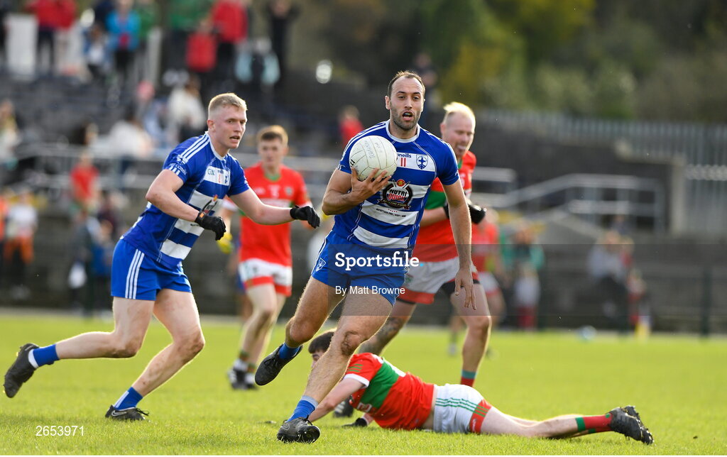 22 October 2023; Anthony McLoughlin of Blessington during the Wicklow County Senior Club Football Championship final between Blessington and Rathnew at Echelon Park in Aughrim, Wicklow. Photo by Matt Browne/Sportsfile
