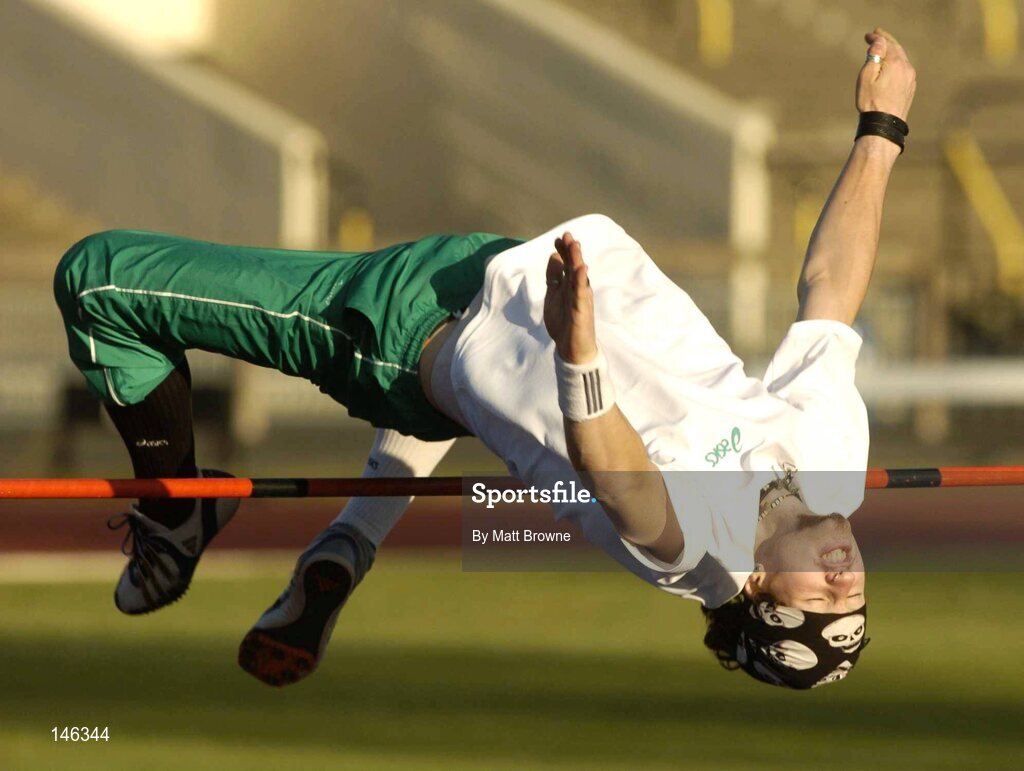 25 June 2004; Adrian O'Dwyer in action during the High Jump for Men at the Dublin InterBLÉ National Track & Field Games, Morton Stadium, Santry, Co. Dublin. Picture credit; Matt Browne / SPORTSFILE