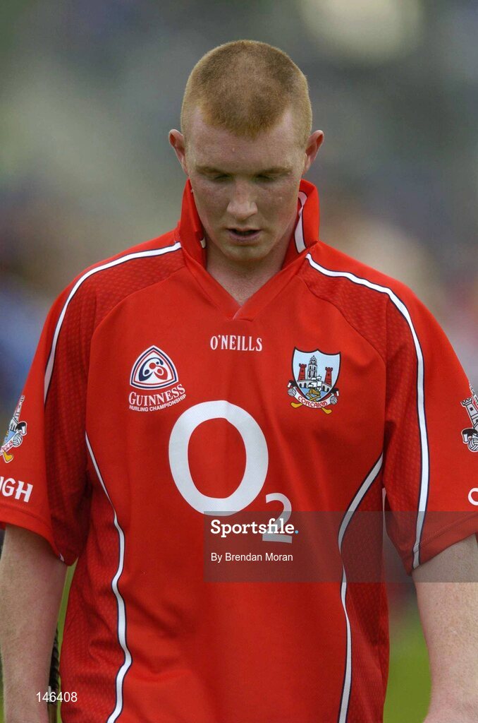 10 July 2004; A dejected Eamonn Corcoran, Tipperary, leaves the field after defeat by Cork. Guinness Senior Hurling Championship Qualifier, Round 3, Cork v Tipperary, Fitzgerald Stadium, Killarney, Co. Kerry. Picture credit; Brendan Moran / SPORTSFILE