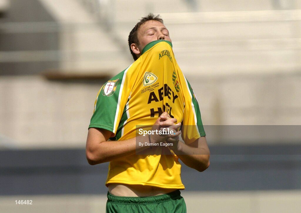 11 July 2004; Donegal's Colm McFadden pictured after defeat to Armagh. Bank of Ireland Ulster Senior Football Championship Final, Armagh v Donegal, Croke Park, Dublin. Picture credit; Damien Eagers / SPORTSFILE