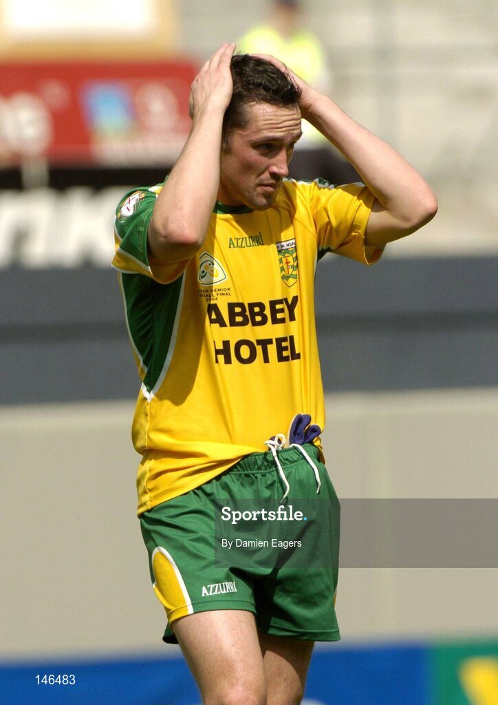 11 July 2004; Donegal's Brendan Devenney pictured after defeat to Armagh. Bank of Ireland Ulster Senior Football Championship Final, Armagh v Donegal, Croke Park, Dublin. Picture credit; Damien Eagers / SPORTSFILE